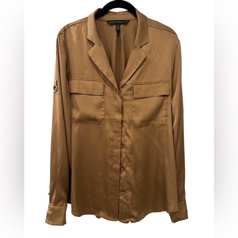 White House Black Market copper Blouse! Short or Long Sleeve
